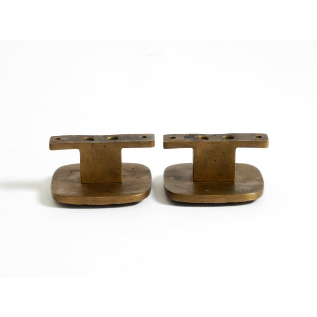 Mid-Century Modern Double-Sided Door Handles in Heavy Bronze, 1960s, Set of 2 For Sale - Image 16 of 18