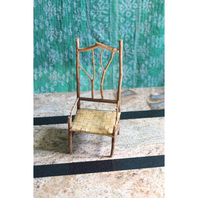 1950s Small Twig Chair for Decor For Sale - Image 6 of 6