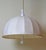 Swedish White Fabric Shade Height-Adjustable Pendant Lamp, 1980s For Sale - Image 6 of 16