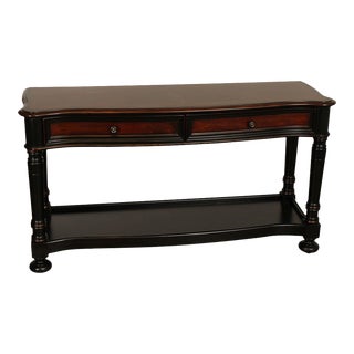 Hooker Ebonized Two-Drawer Console Table For Sale
