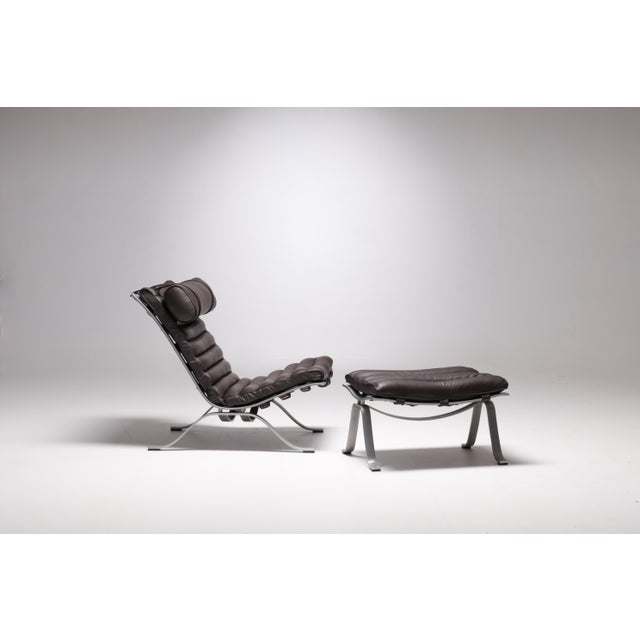 Mid-Century Modern Set of Ari Chair and Ottoman by Arne Norell for Arne Norell AB, 1965 For Sale - Image 3 of 16