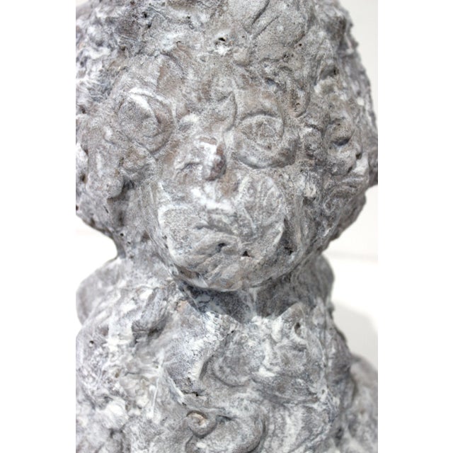 Late 20th Century Artisan Bust of Victorian Girl Long Hair Tied in a Bow For Sale - Image 5 of 12