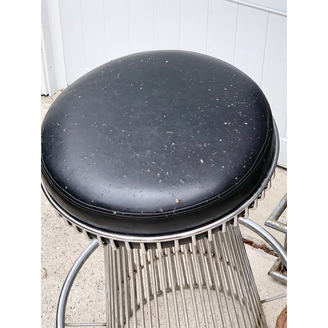 Chrome Rare MCM Dry Chrome Bar and Stools by Cy Mann For Sale - Image 8 of 12