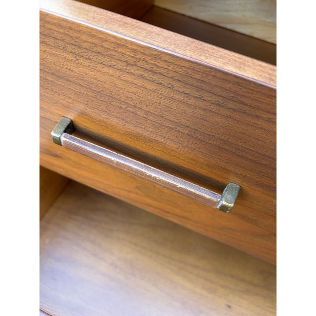Fully Refinished Mid Century Modern Sculpted Highboy Dresser. Circa 1960s. For Sale - Image 10 of 18