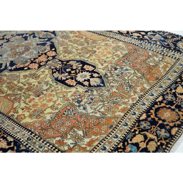 Antique Mohtasham Kashan Rug 3'11'' x 6'7'' For Sale - Image 11 of 12