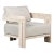 Paradiso Outdoor Solid Teak Wood Chair Natural Look - Grey Fabric For Sale