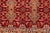 Shabby Chic 1990's Abstract Pak-Persian Red/Gold Wool Rug - 6'1'' X 9'4'' For Sale In New York - Image 6 of 9