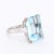 Vintage Cocktail Ring 18K Gold and Aquamarine, Size 5.75 For Sale - Image 6 of 8