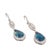 Natural blue topaz 19.49ct & diamond 2.53ct earring in 18k gold For Sale - Image 17 of 18