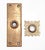 Brass Cast Brass Gilded Fluted Passage Door Knob Set For Sale - Image 8 of 9