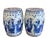 Chinoiserie Porcelain Blue and White Flutist Garden Stools - A Pair For Sale - Image 4 of 4