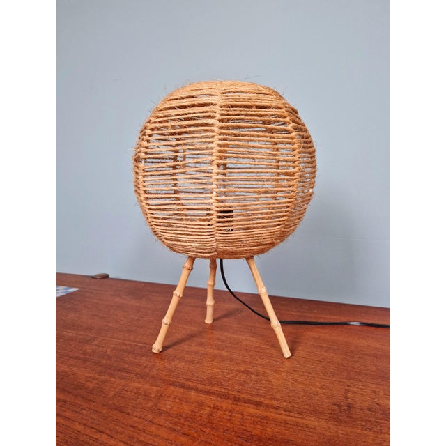 Vintage Tripod Rope Table Lamp, 1960s For Sale - Image 13 of 13