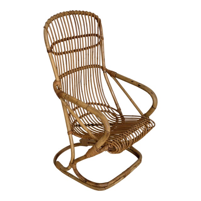 Vintage Mid Century Modern Tito Agnoli Bamboo Chair Chairish