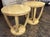 This product is a pair of Italian Art Deco style creme colored lacquered parchment tables. The tables are very unique ,...