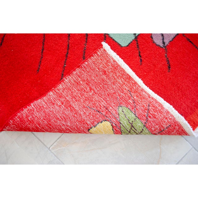 Vintage Hand Knotted Turkish Rug Mid-Century Zeki Muren Desing Area Rug - 5′1″ X 8′1″ For Sale - Image 10 of 10