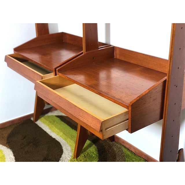 Metal Double-Sided Bookcase with 2 Bays, Italy, 1960s For Sale - Image 7 of 17