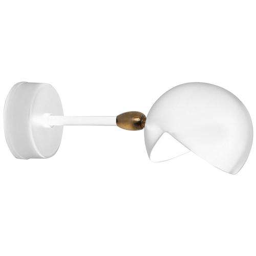 Not Yet Made - Made To Order Mid-Century Modern White Eye Sconce Wall Lamp by Serge Mouille For Sale - Image 5 of 5