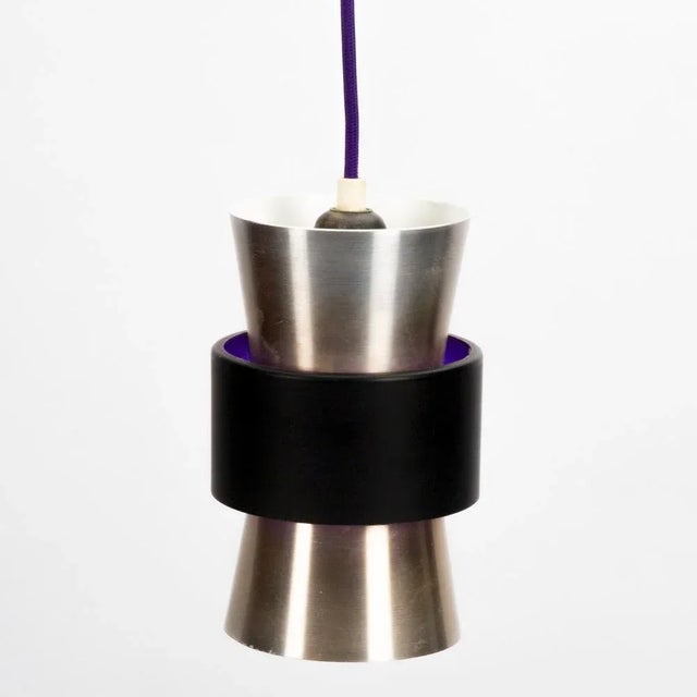 1960s Danish Purple Pendant Lamp from Lyfa For Sale - Image 5 of 6
