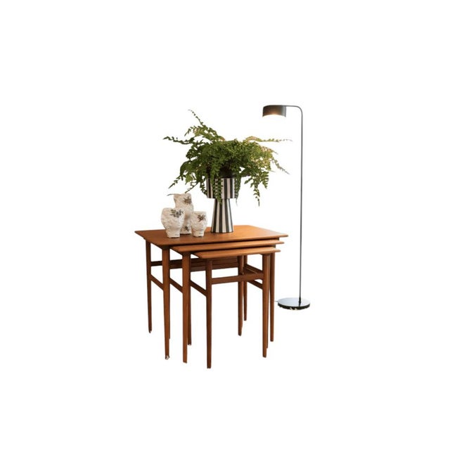 Vintage Danish Nesting Tables, 1960s, Set of 3 For Sale - Image 12 of 16