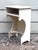 French Country Small Vintage Cream Cubby Side Table For Sale - Image 3 of 9
