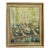 Large Mid-Century Modern Impasto Expressionist Harbor Boats Painting, Signed Oil For Sale