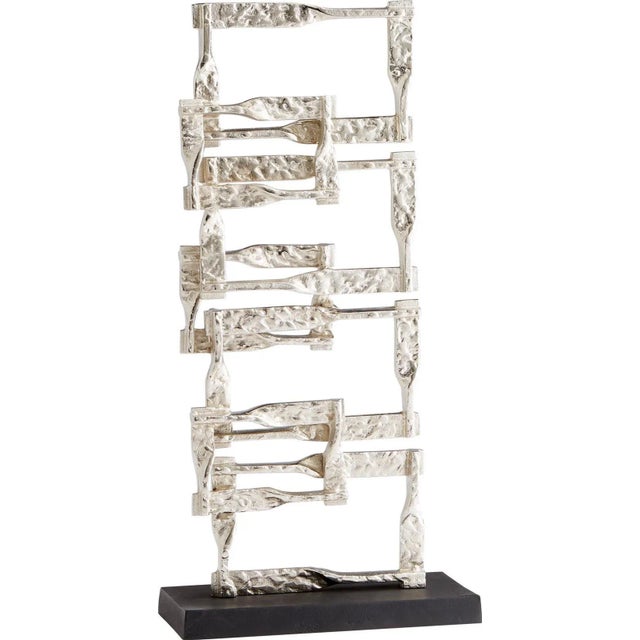 Abstract Contemporary Cyan Design Abstract Sculpture For Sale - Image 3 of 3
