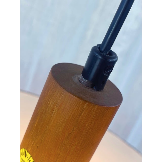 Mid-Century Modern Mid-Century Scandinavian Teak Pendant Disc, 1965 For Sale - Image 3 of 14