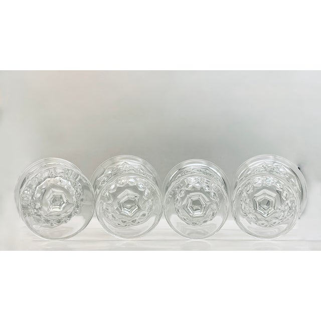 Vintage “American” Pressed Glass Water Goblets-Set of Four For Sale - Image 9 of 9