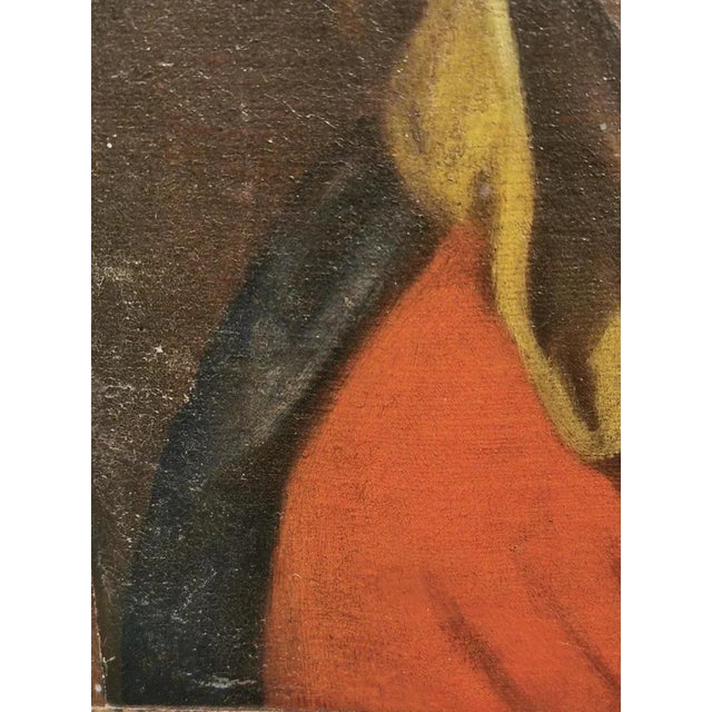 Italian School Artist, Virgin of Sorrows, 17th Century, Oil on Canvas, Framed For Sale - Image 6 of 10