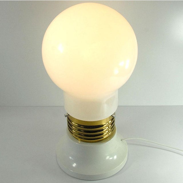 Postmodern Large Postmodern Italian Glass Bulb Table Lamp, Italy, 1970s For Sale - Image 3 of 9