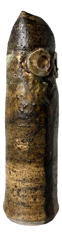 Sandstone Owl Sculpture by Claire Berger, La Borne, Late 20th Century