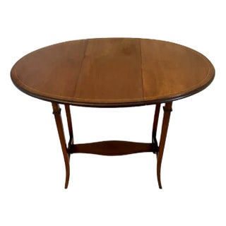 Antique Edwardian Mahogany Inlaid Side Table For Sale