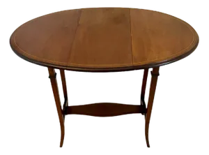 Antique Edwardian Mahogany Inlaid Side Table