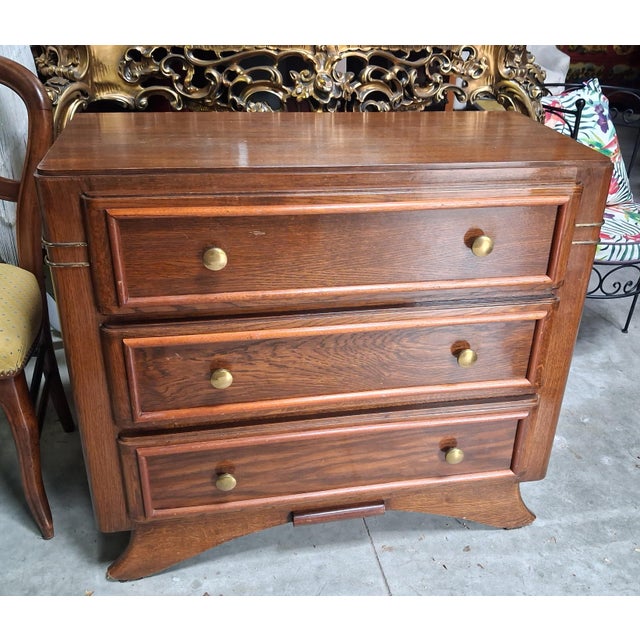 1920s Art Deco Chest of Drawers in Mahogany and Stained Wood, 1920s For Sale - Image 5 of 7