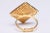 18k Gold and Enamel Signet Ring, Size 6 For Sale - Image 4 of 4