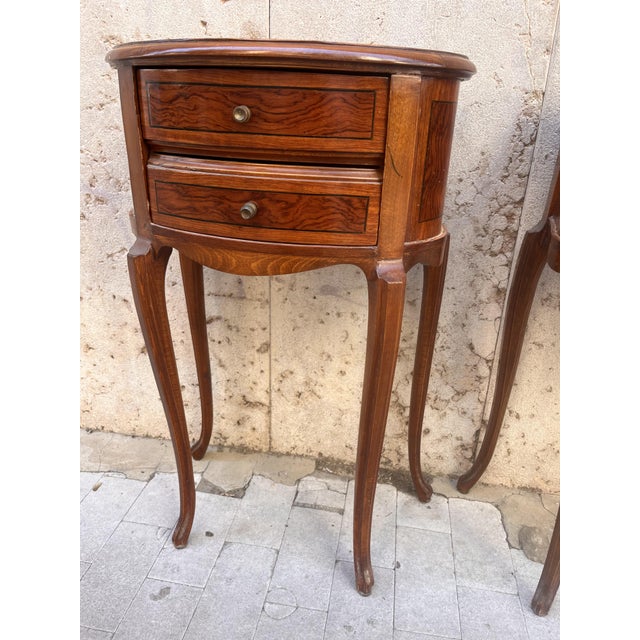 Wood Liberty Bedside Tables, 1890s, Set of 2 For Sale - Image 7 of 8