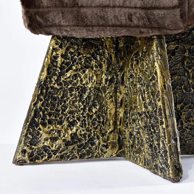 Mid-Century Modern 8 Restored Adrian Pearsall Craft Associates Bronze Brown and Black Brutalist Dining Chairs For Sale - Image 3 of 17