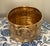 Late 20th Century Solid Brass Embossed Oval Bowl or Planter With Handles For Sale - Image 5 of 7