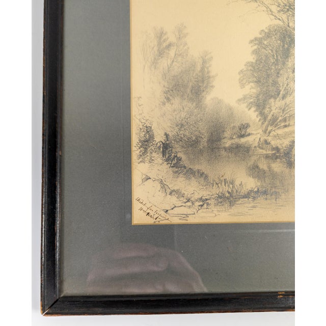 Gray 19th Century American Hudson River School Pencil Drawing Study by William Hart For Sale - Image 8 of 14