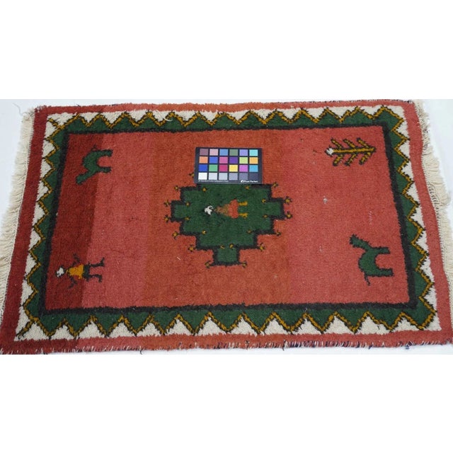 Indian Rug 2'0" X 2'11'' For Sale - Image 11 of 11