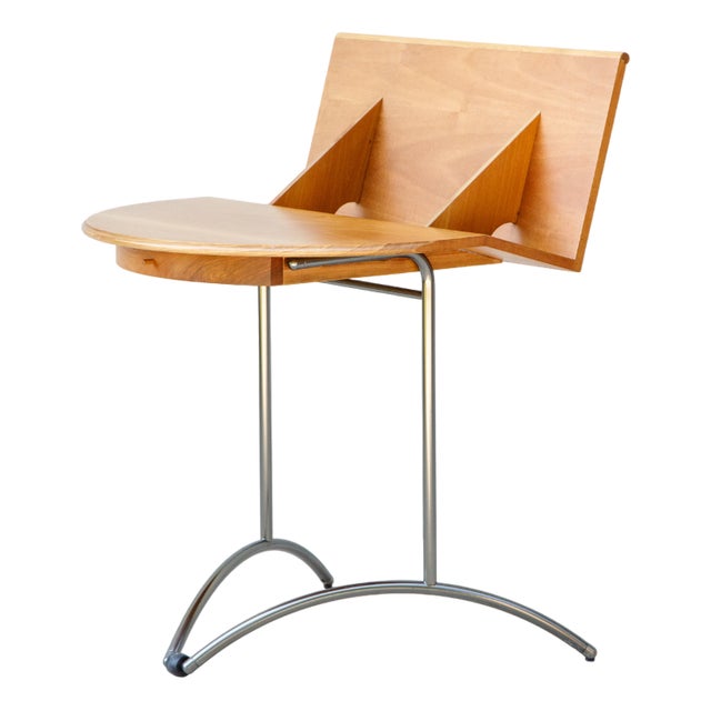 Coffee Table in National Walnut with Drawer and Wheels, Molteni, Italy For Sale