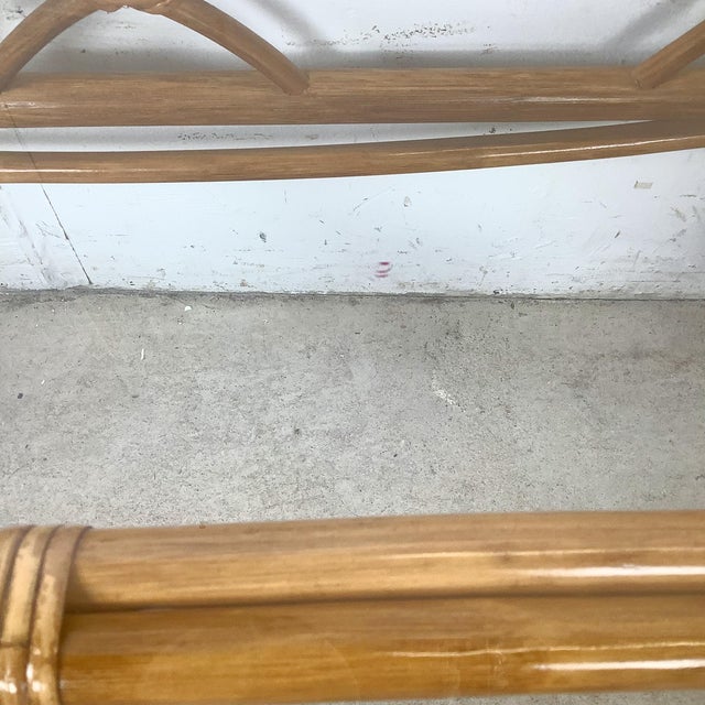 Vintage Rattan Coffee Table — Bamboo Arch Apron For Sale - Image 14 of 18