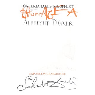 Homage to Albrecht Dürer Limited Edition Poster by Salvador Dalí, 1971 For Sale
