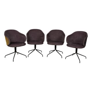 Fabric Ona Chairs with Brown and Grey Pattern from Freifrau, Set of 4 For Sale