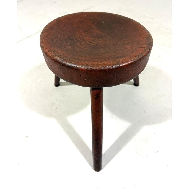 Antique Rustic Wooden Tripod Stool, 1890s For Sale - Image 5 of 12