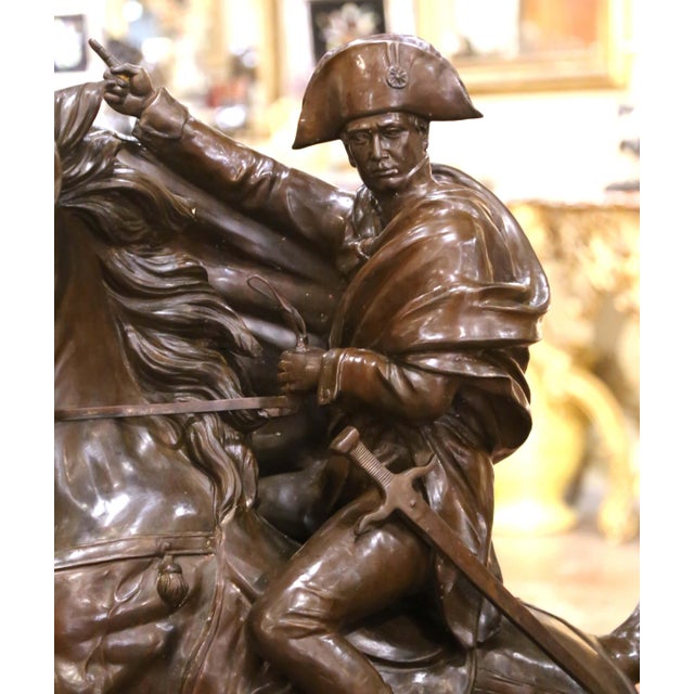 Metal Important Early 20th Century French Bronze Sculpture of Napoleon on Horseback For Sale - Image 7 of 13