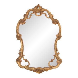 Baroque Style Giltwood Framed Mirror For Sale