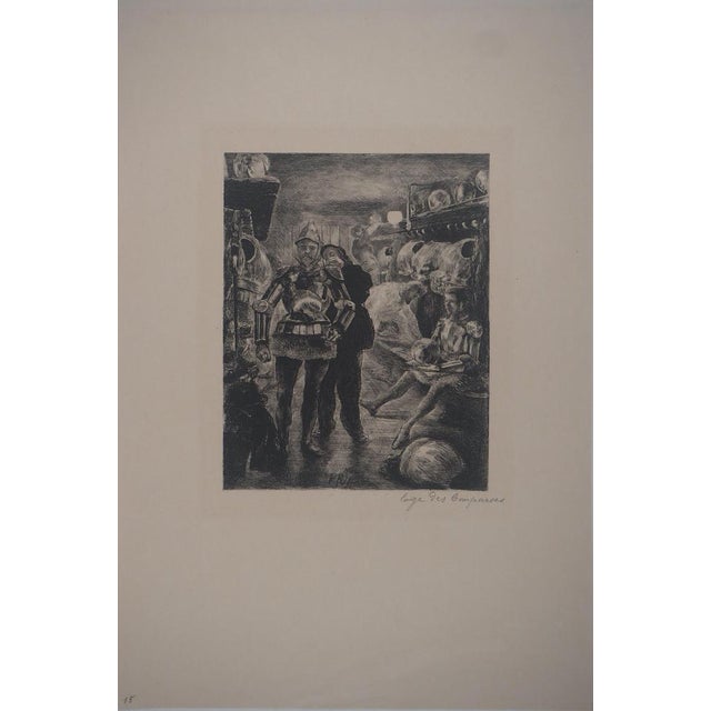 Paul Renouard, Actors at Rest, 1893, Original Etching For Sale - Image 7 of 7
