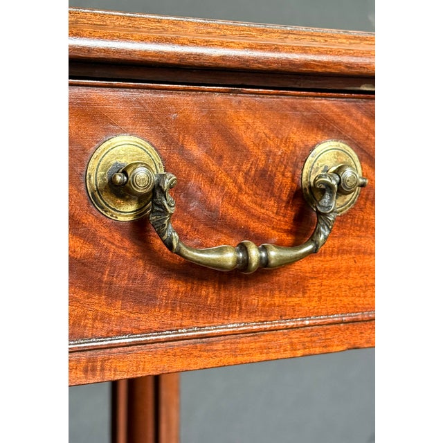 Chestnut English Writing Table or Desk of Mahogany With Slide From the Georgian Period For Sale - Image 8 of 11
