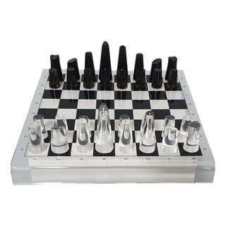 Acrylic Glass Chess Board, 1980s For Sale